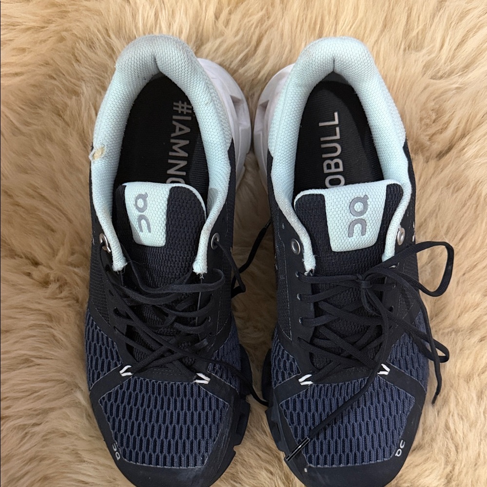 On Running Women's Navy and Light Blue Sneakers